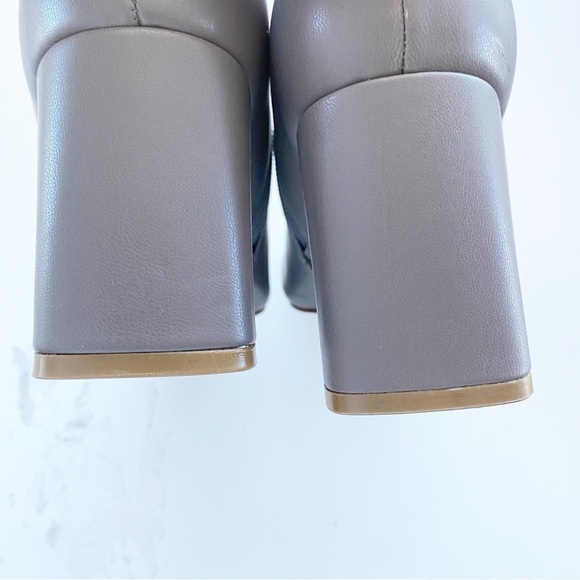 STEVE MADDEN Harli Gray Faux Leather Block Heel Ankle Boots NEW 90’s - Picture 4 of 9